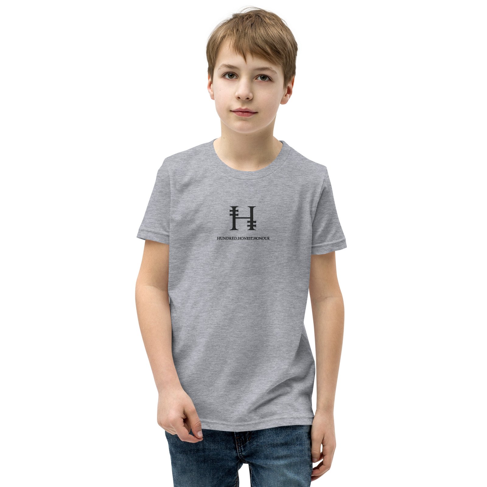 Hundred.Honest.Honour® Short Sleeve T-Shirt for Youth Centre Logo - Image 58