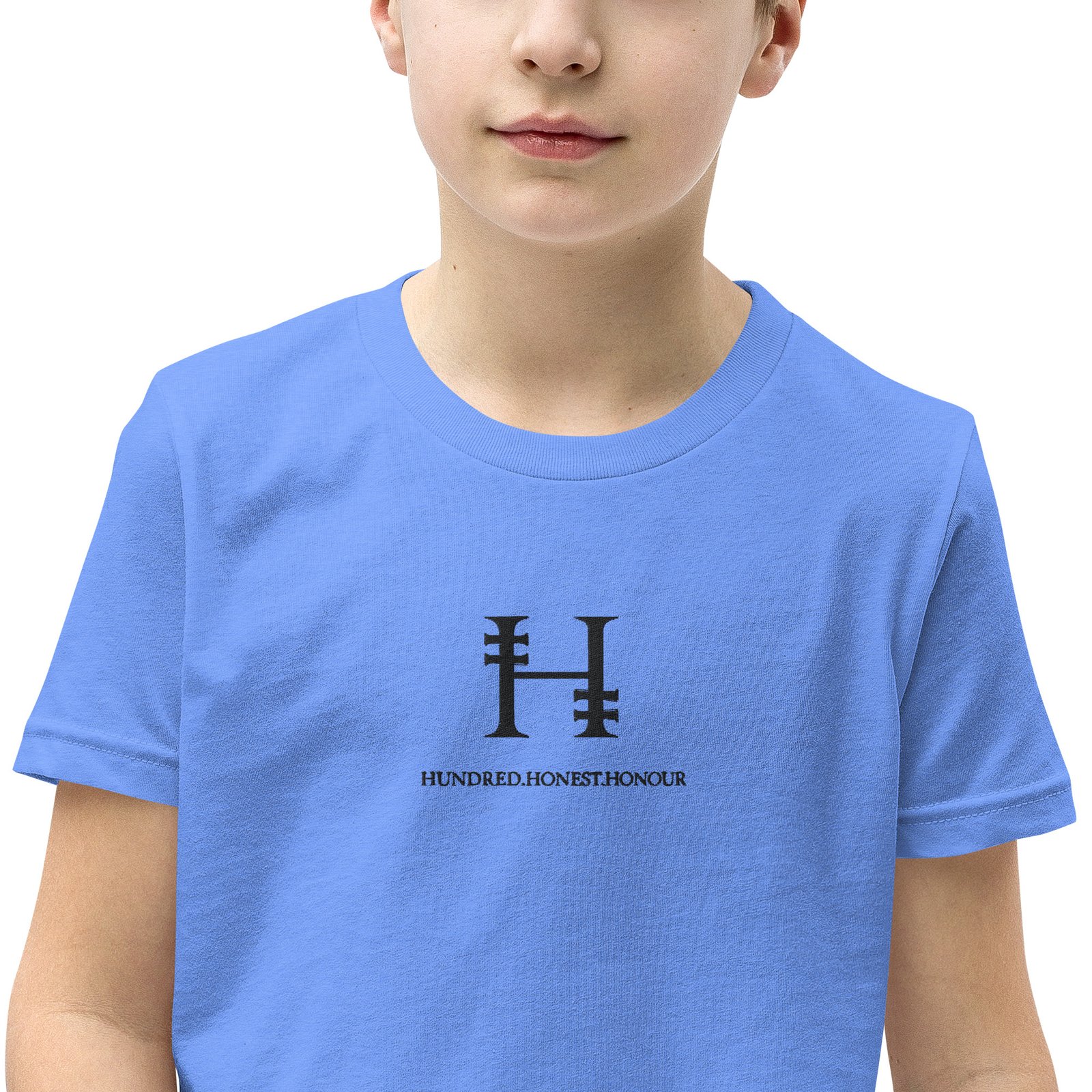 Hundred.Honest.Honour® Short Sleeve T-Shirt for Youth Centre Logo - Image 52