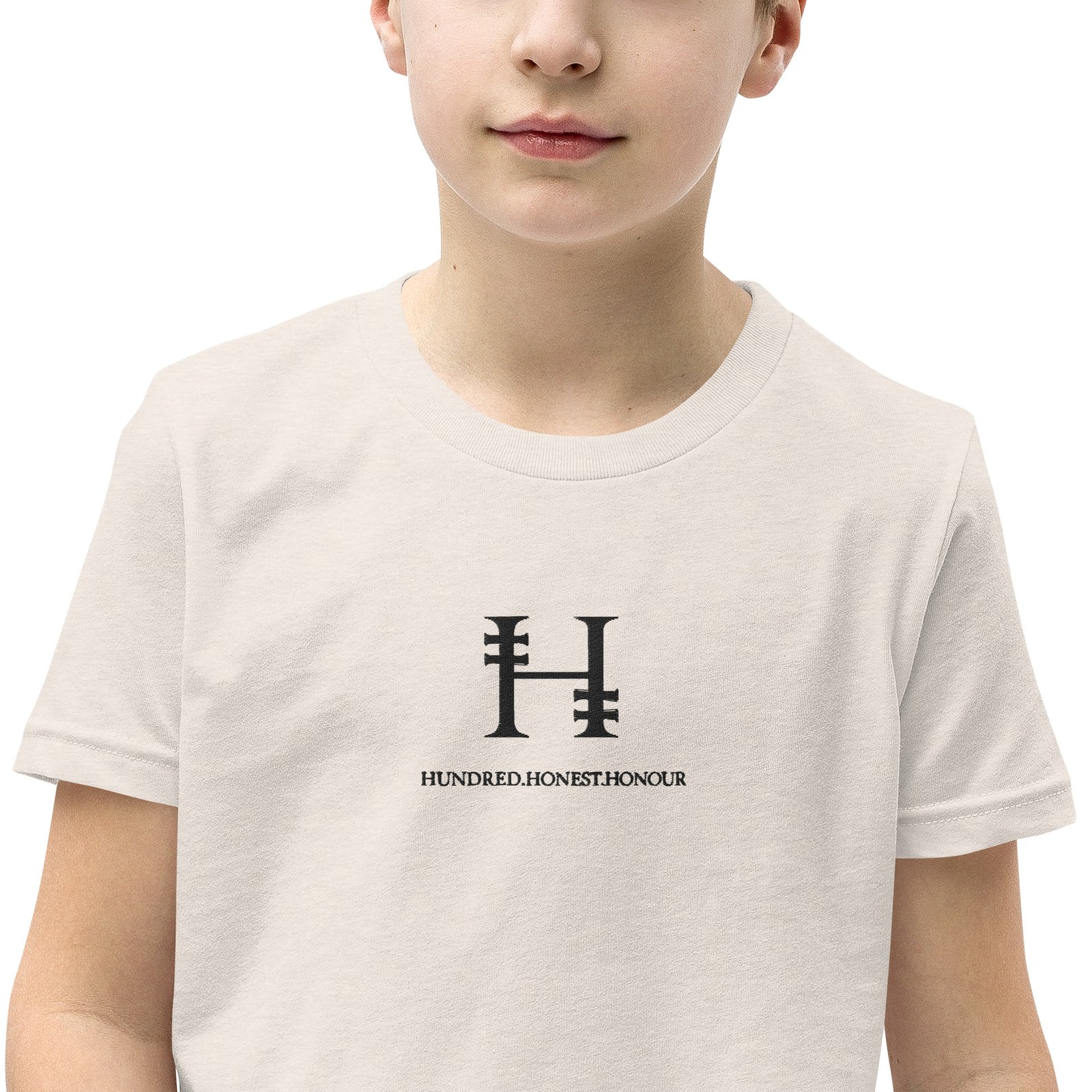 Hundred.Honest.Honour® Short Sleeve T-Shirt for Youth Centre Logo - Image 72
