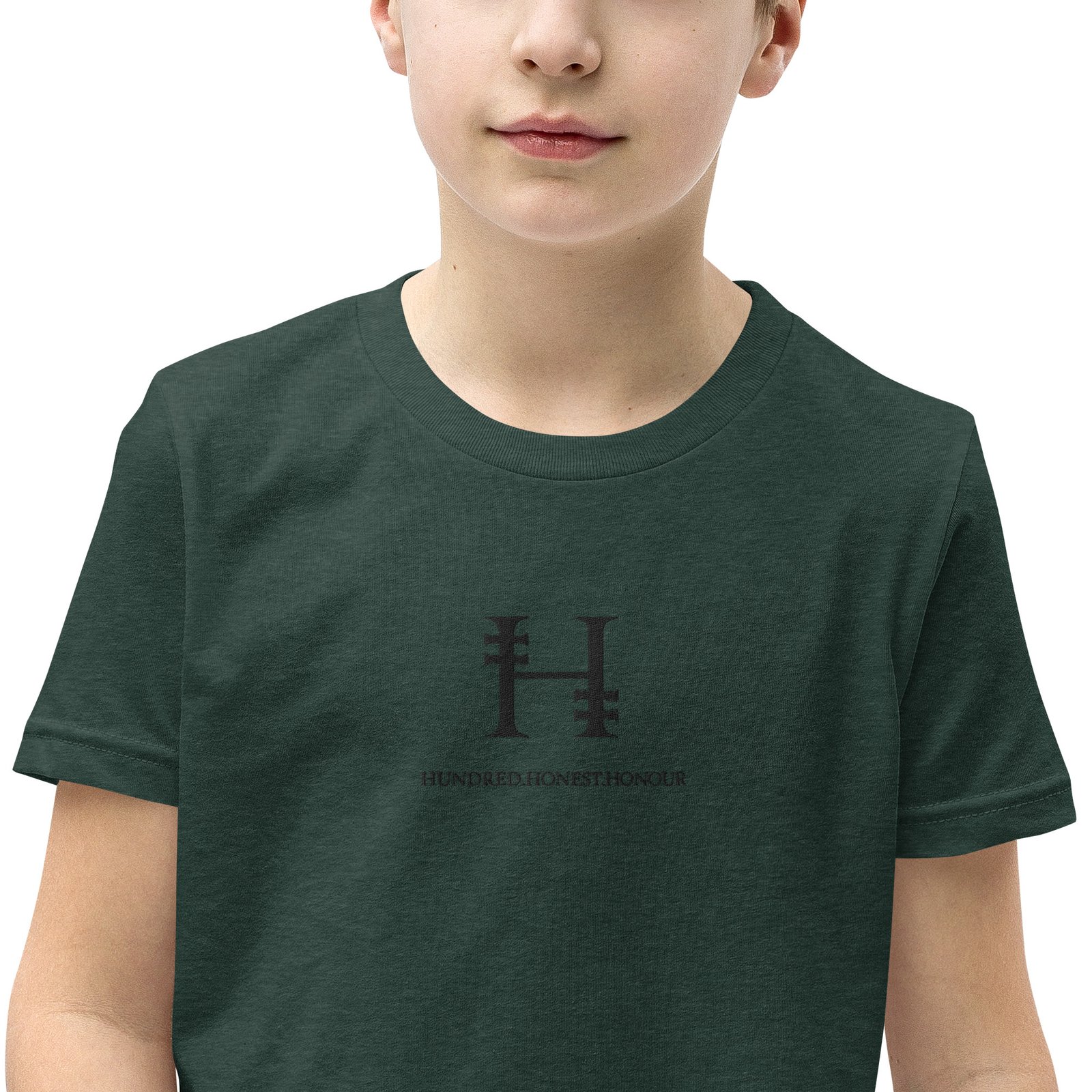 Hundred.Honest.Honour® Short Sleeve T-Shirt for Youth Centre Logo - Image 42