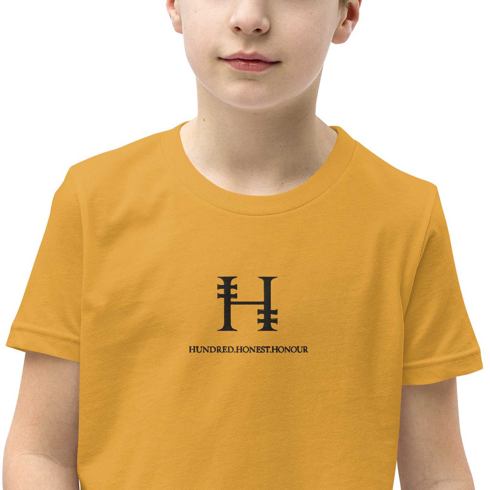 Hundred.Honest.Honour® Short Sleeve T-Shirt for Youth Centre Logo - Image 62