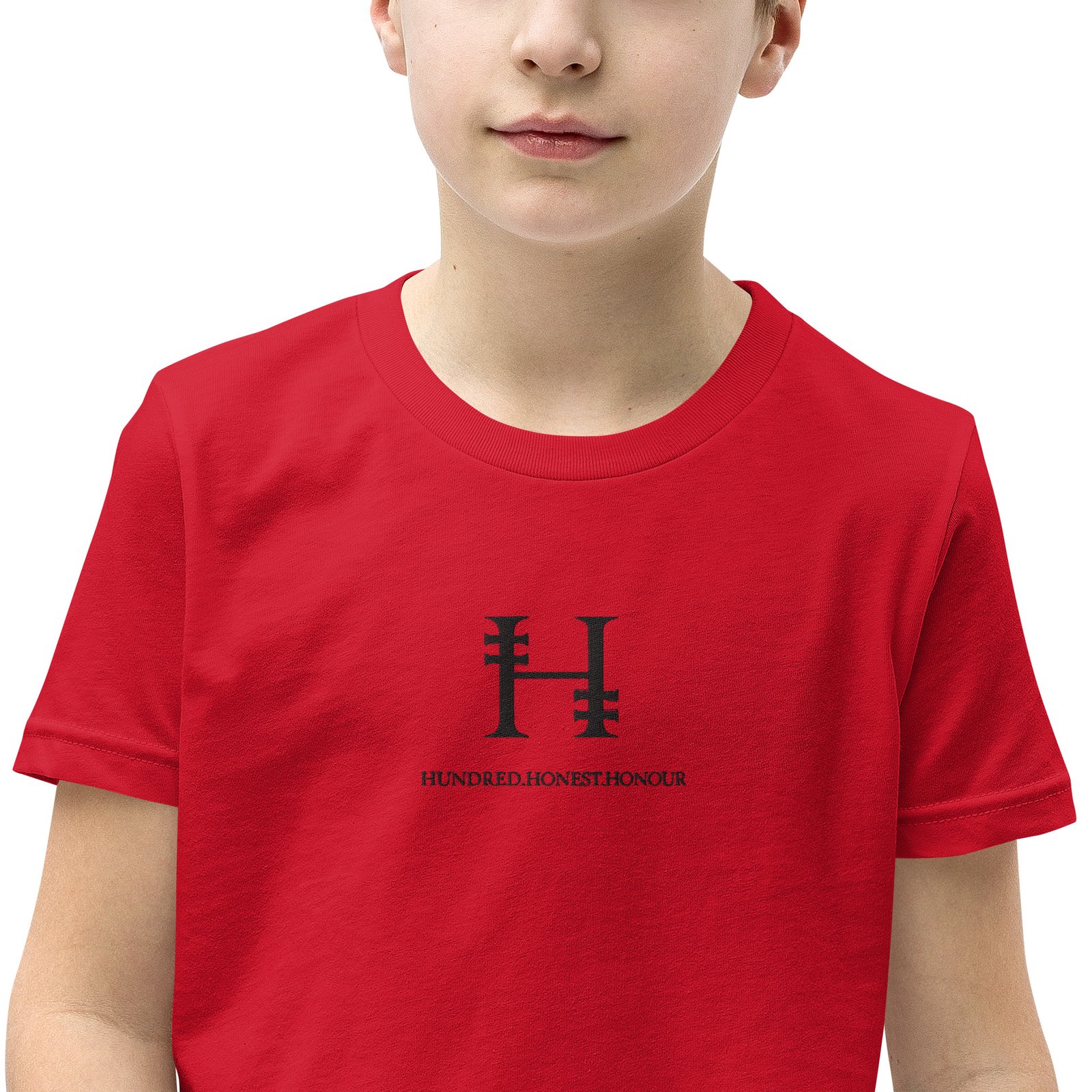 Hundred.Honest.Honour® Short Sleeve T-Shirt for Youth Centre Logo - Image 22