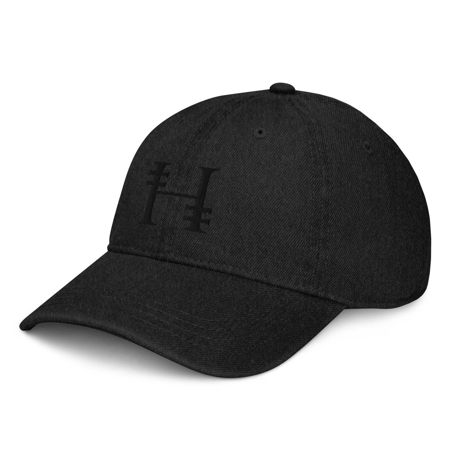 Mono Logo Full Cotton Denim Cap - Image 4