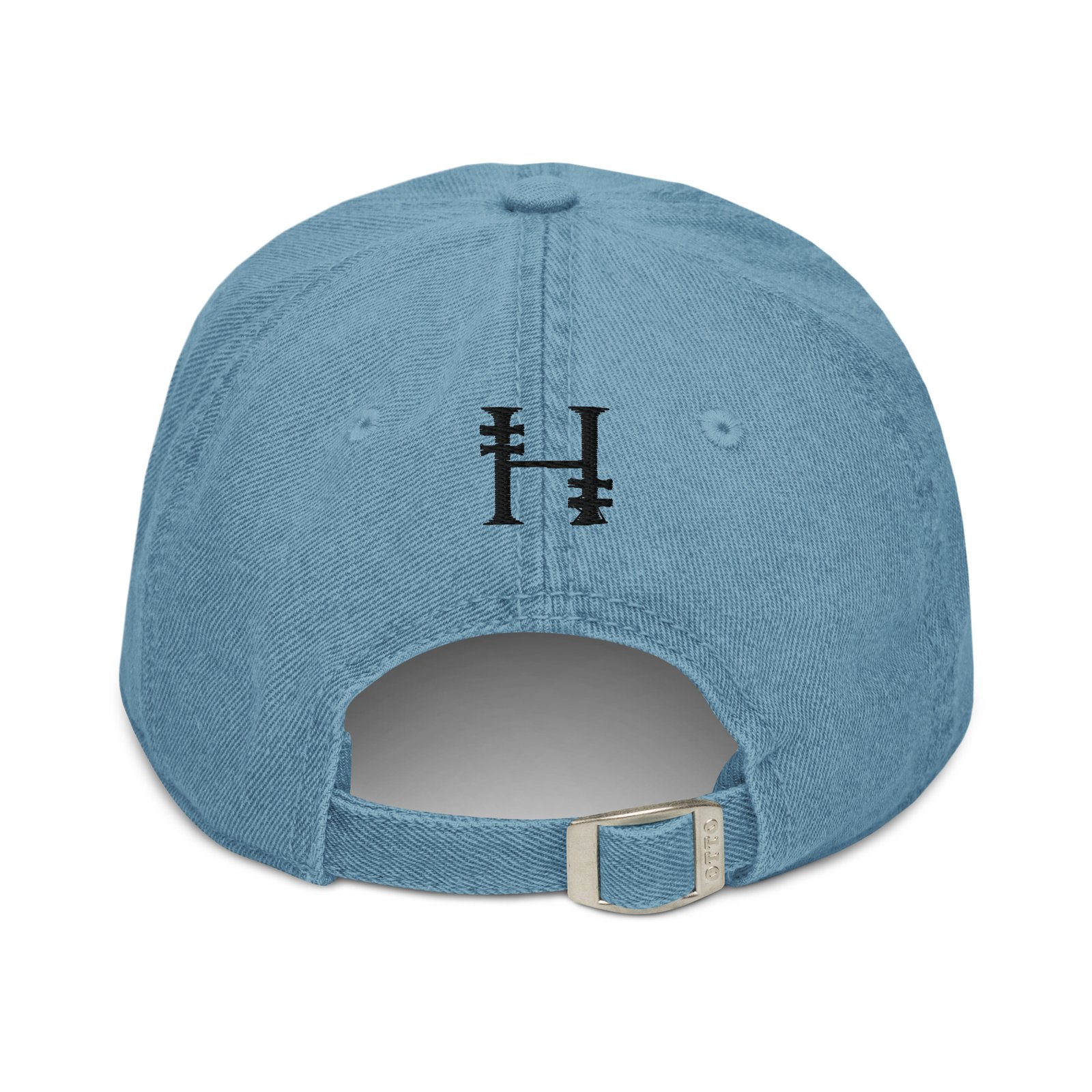 Mono Logo Full Cotton Denim Cap - Image 8