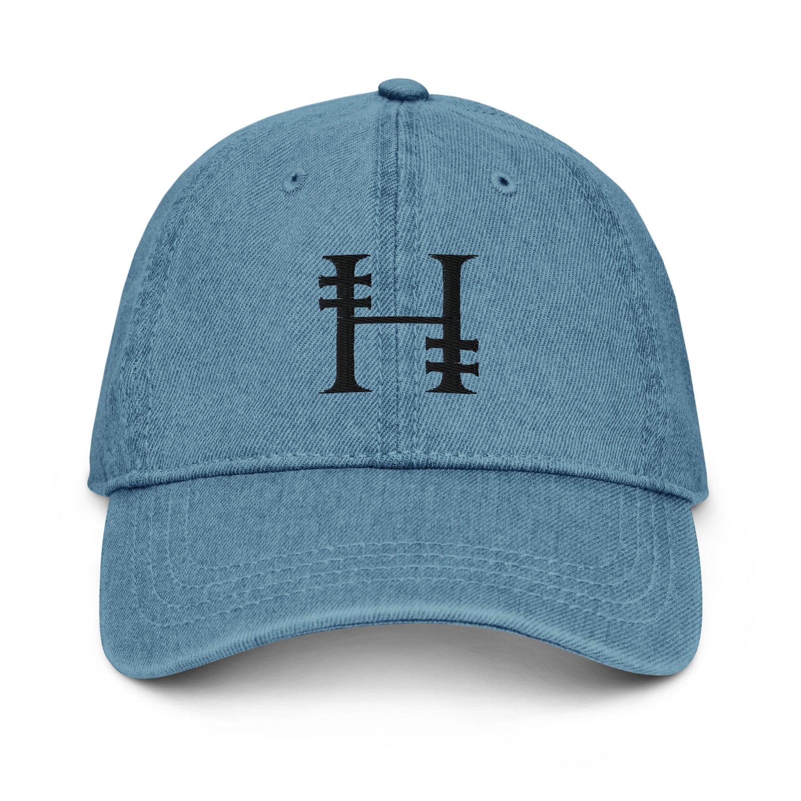 Mono Logo Full Cotton Denim Cap - Image 7