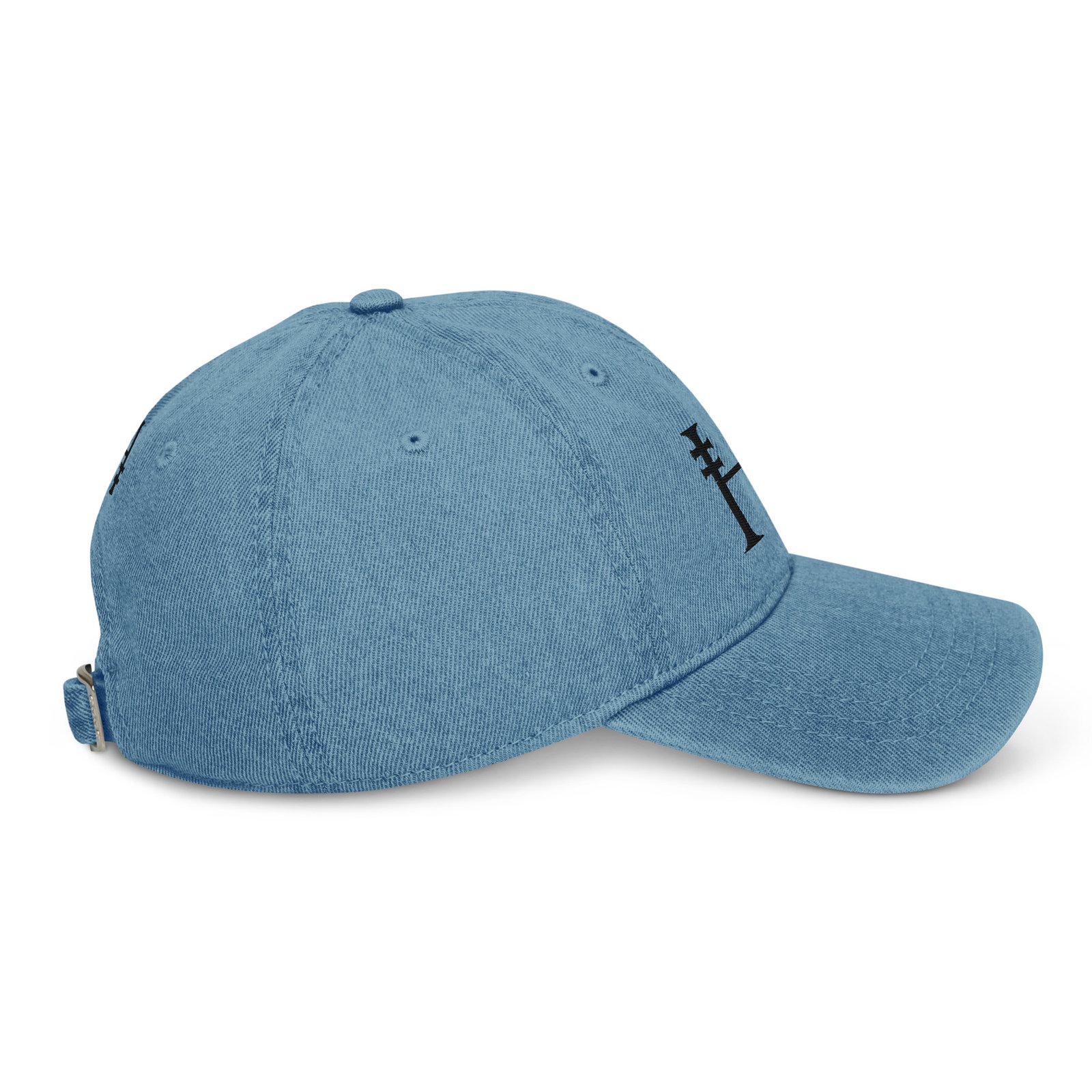 Mono Logo Full Cotton Denim Cap - Image 11