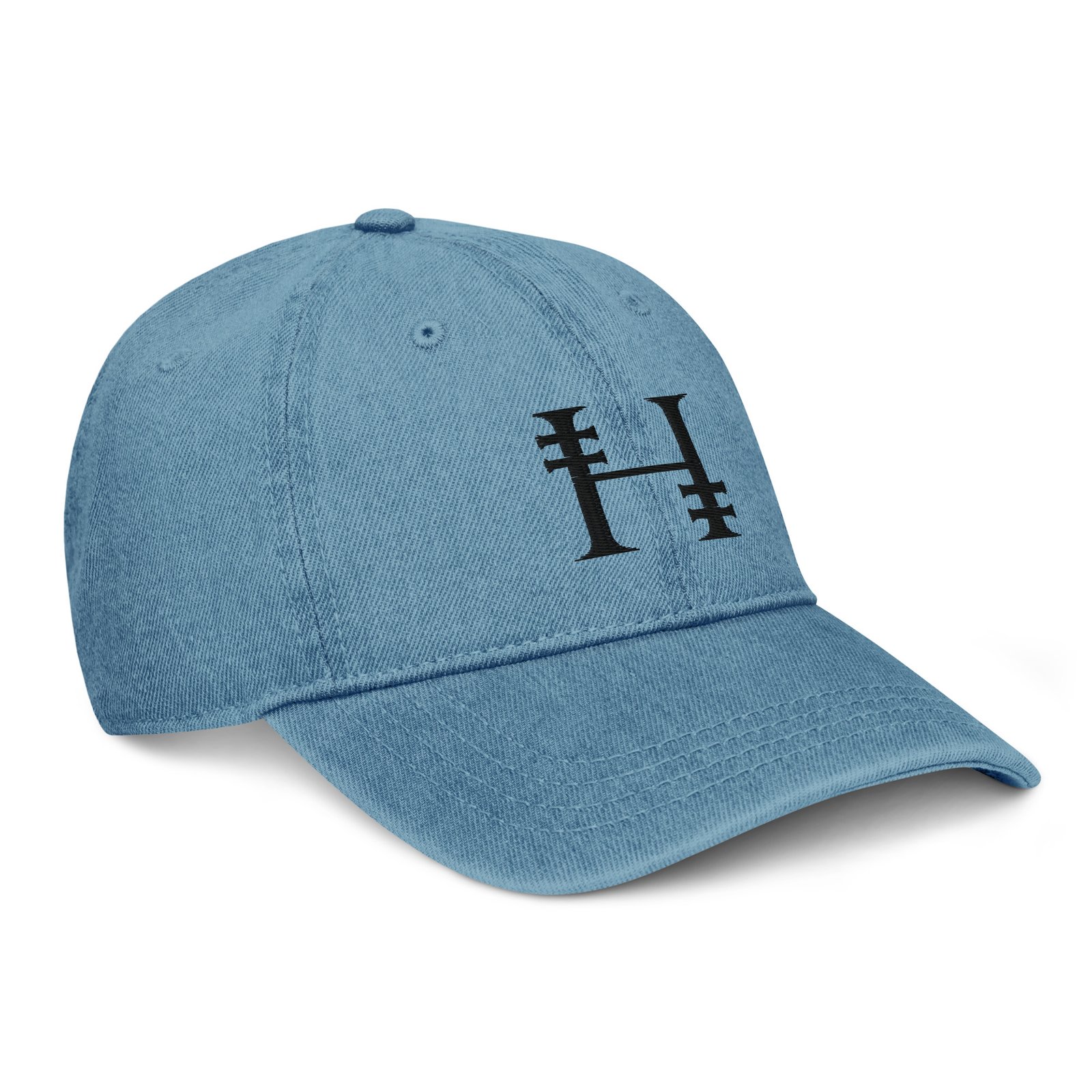Mono Logo Full Cotton Denim Cap - Image 12
