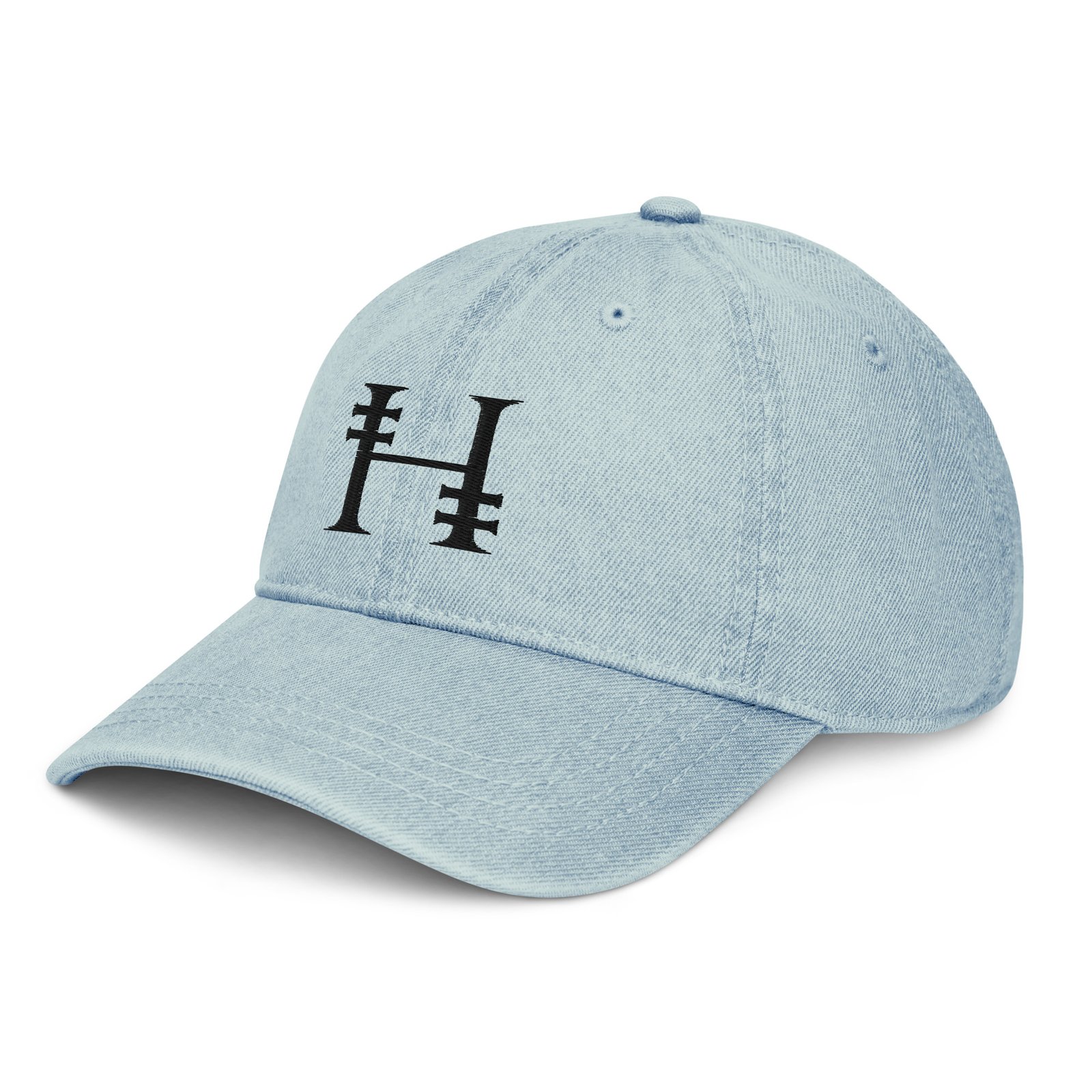 Mono Logo Full Cotton Denim Cap - Image 16
