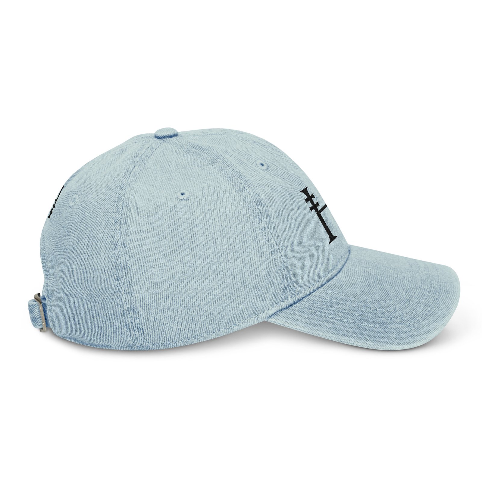 Mono Logo Full Cotton Denim Cap - Image 17