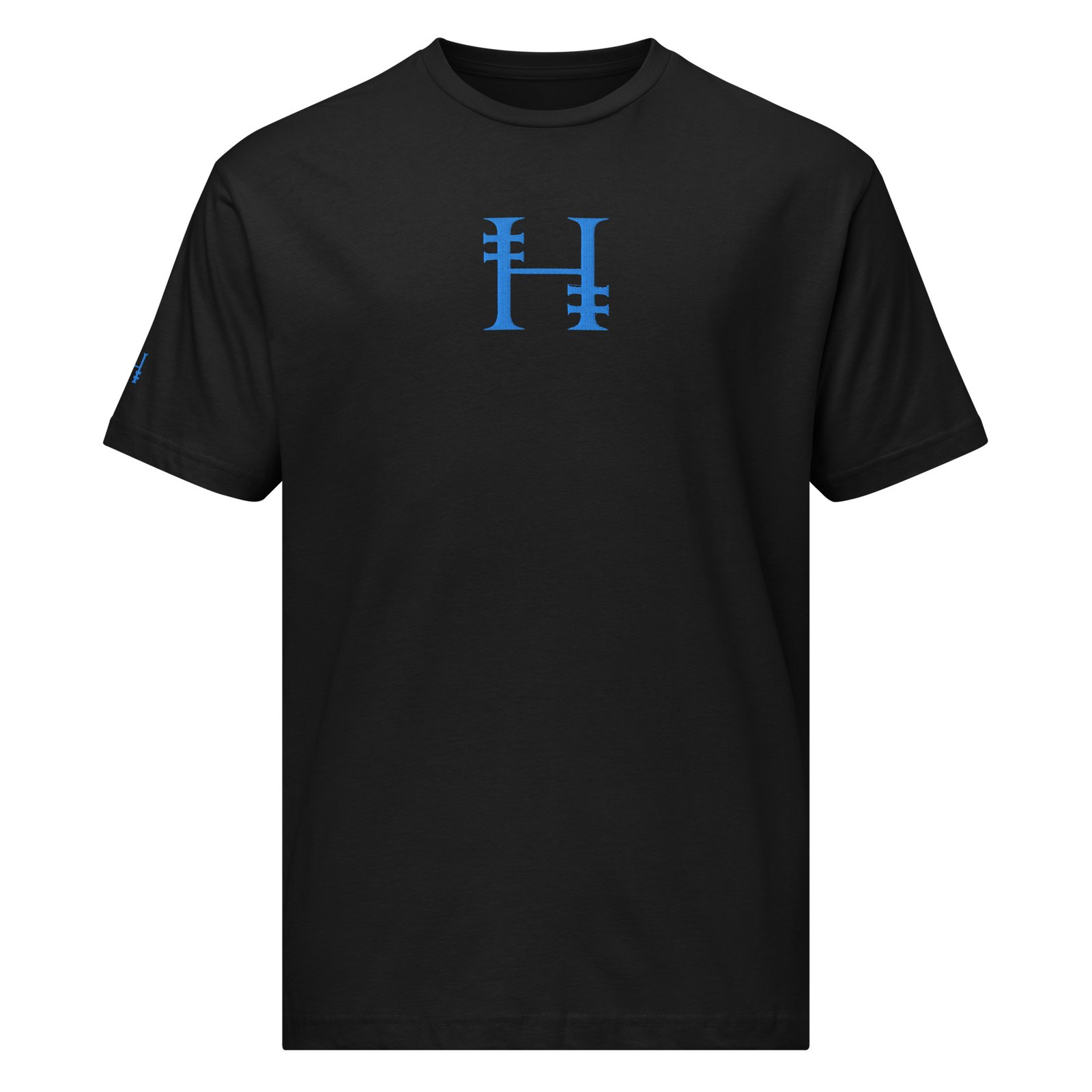 DuoGen Ice Blue Mono Logo Full Cotton T-Shirt