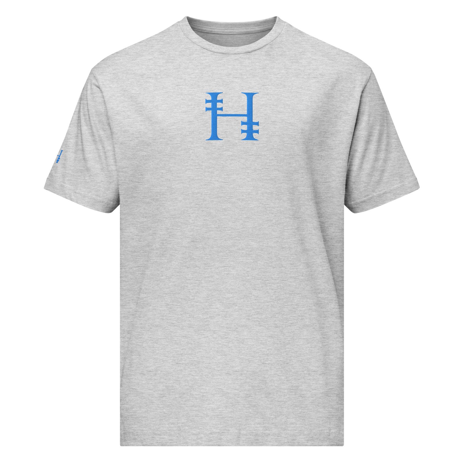 DuoGen Ice Blue Mono Logo Full Cotton T-Shirt - Image 13