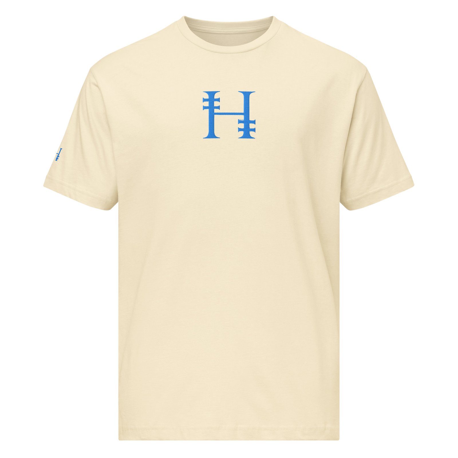 DuoGen Ice Blue Mono Logo Full Cotton T-Shirt - Image 21